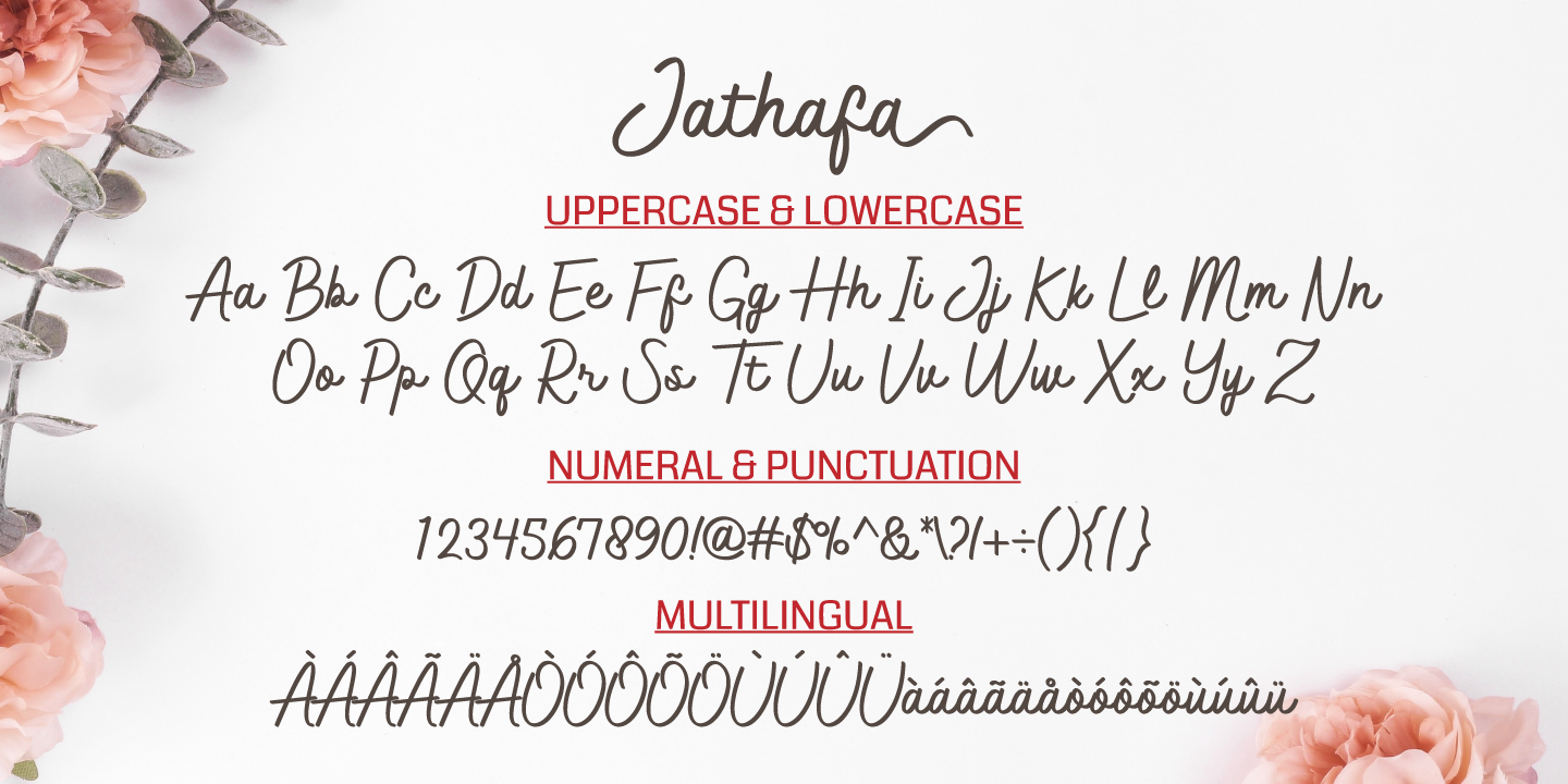 Пример шрифта Jathafa Bold